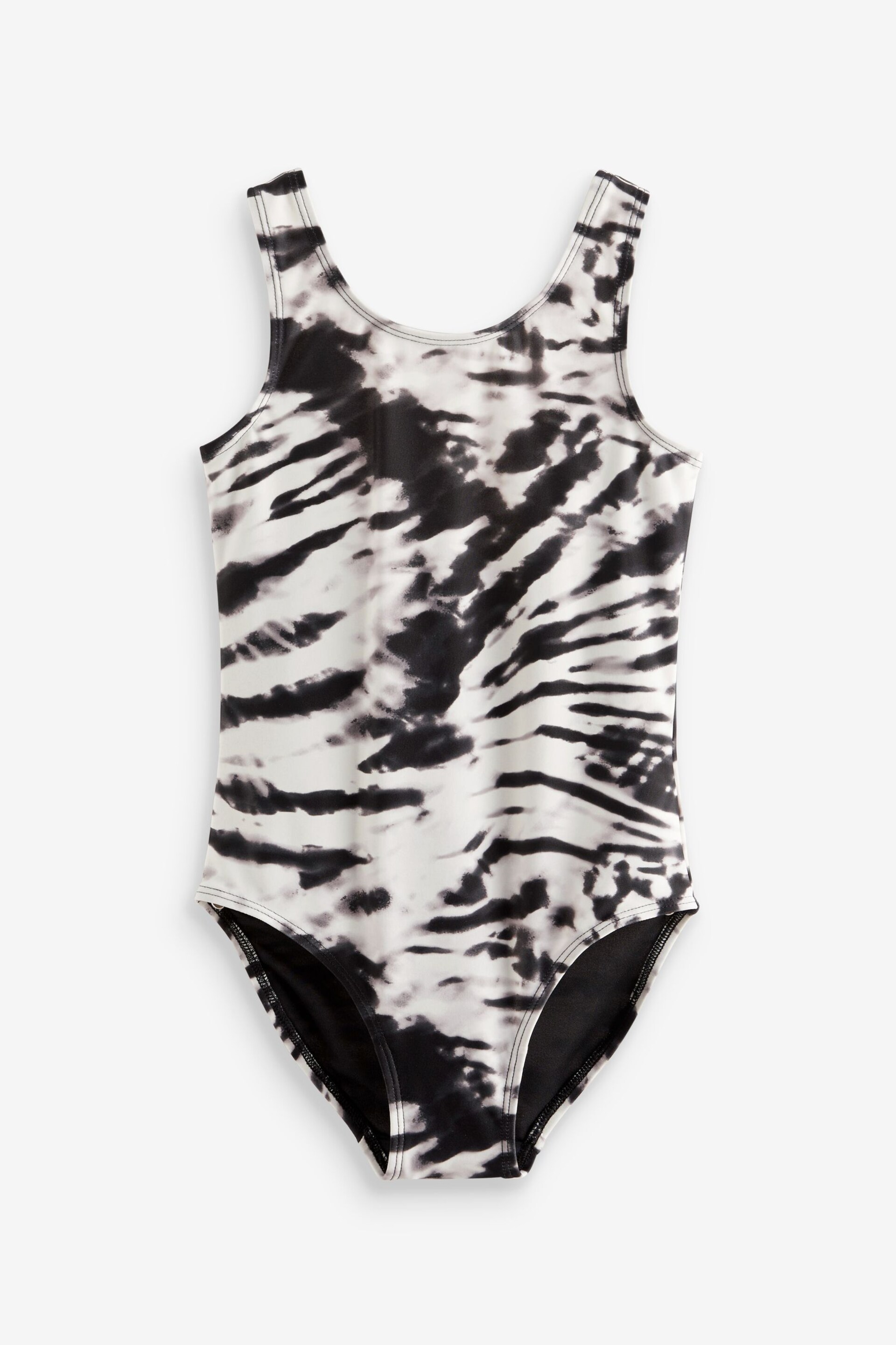 Monochrome Tie Dye Sports Swimsuit (3-16yrs) - Image 5 of 7