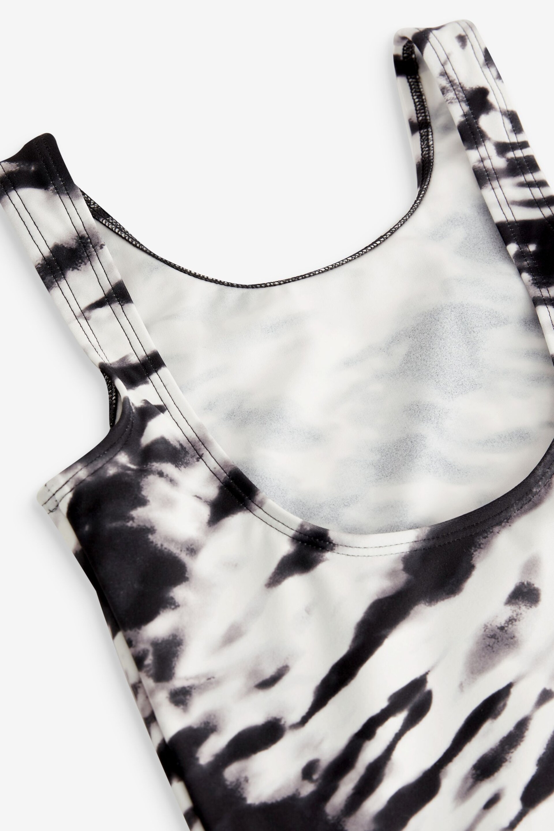 Monochrome Tie Dye Sports Swimsuit (3-16yrs) - Image 6 of 6