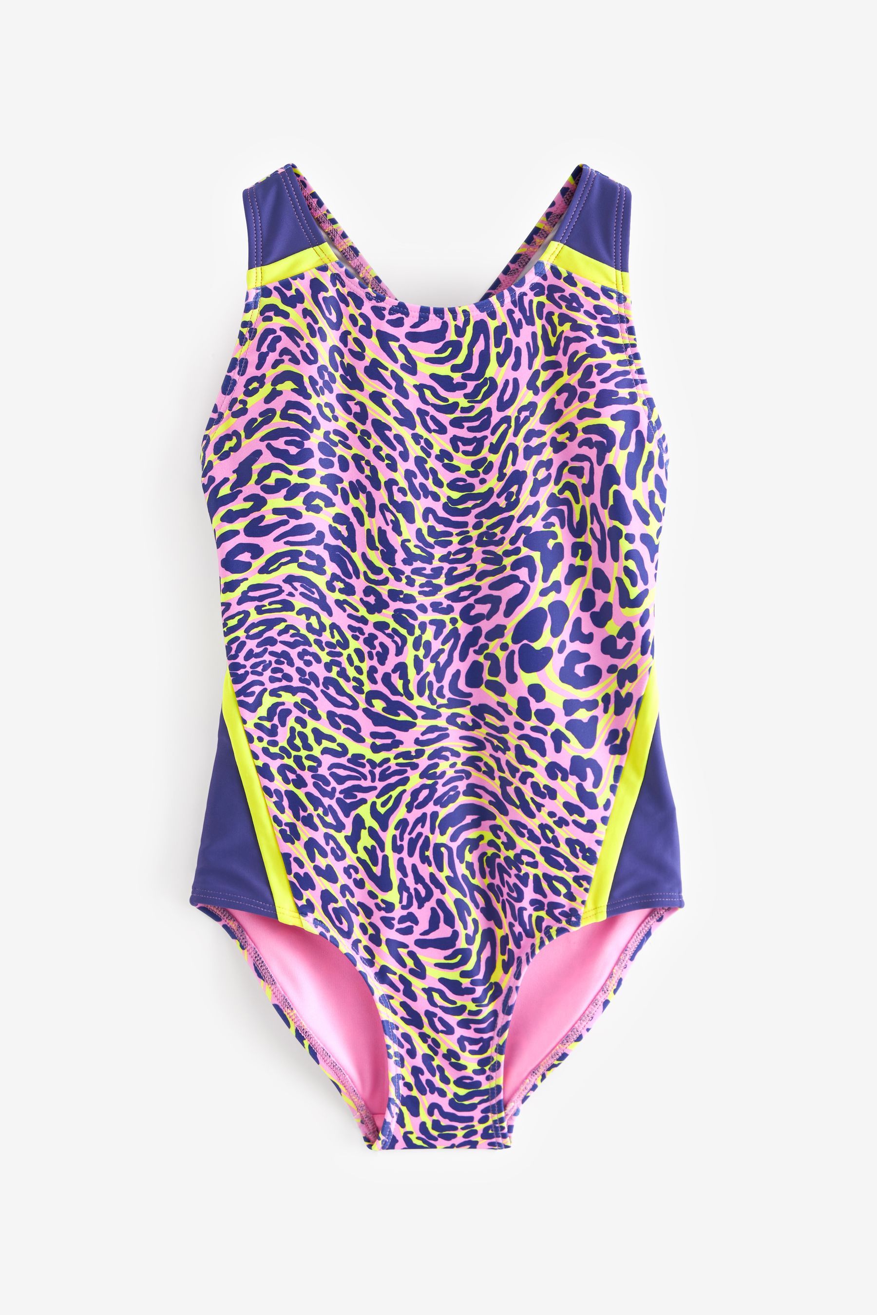 Pink leopard print one piece swimsuit shop
