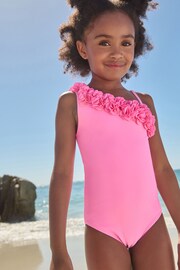 Pink Floral Ruffle Swimsuit (3-16yrs) - Image 1 of 7