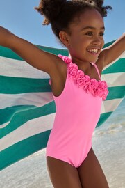 Pink Floral Ruffle Swimsuit (3-16yrs) - Image 3 of 7