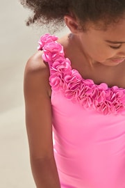 Pink Floral Ruffle Swimsuit (3-16yrs) - Image 4 of 7