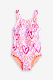 Pink Heart Swimsuit (3-16yrs) - Image 2 of 3