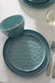 Teal Blue Willow 12 Piece Dinner Set - Image 2 of 3