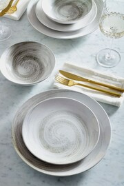 12 Piece Grey Swirl Dinner Set - Image 1 of 7