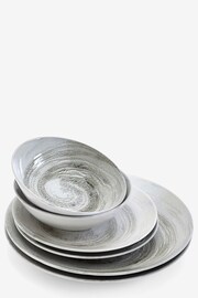12 Piece Grey Swirl Dinner Set - Image 6 of 7