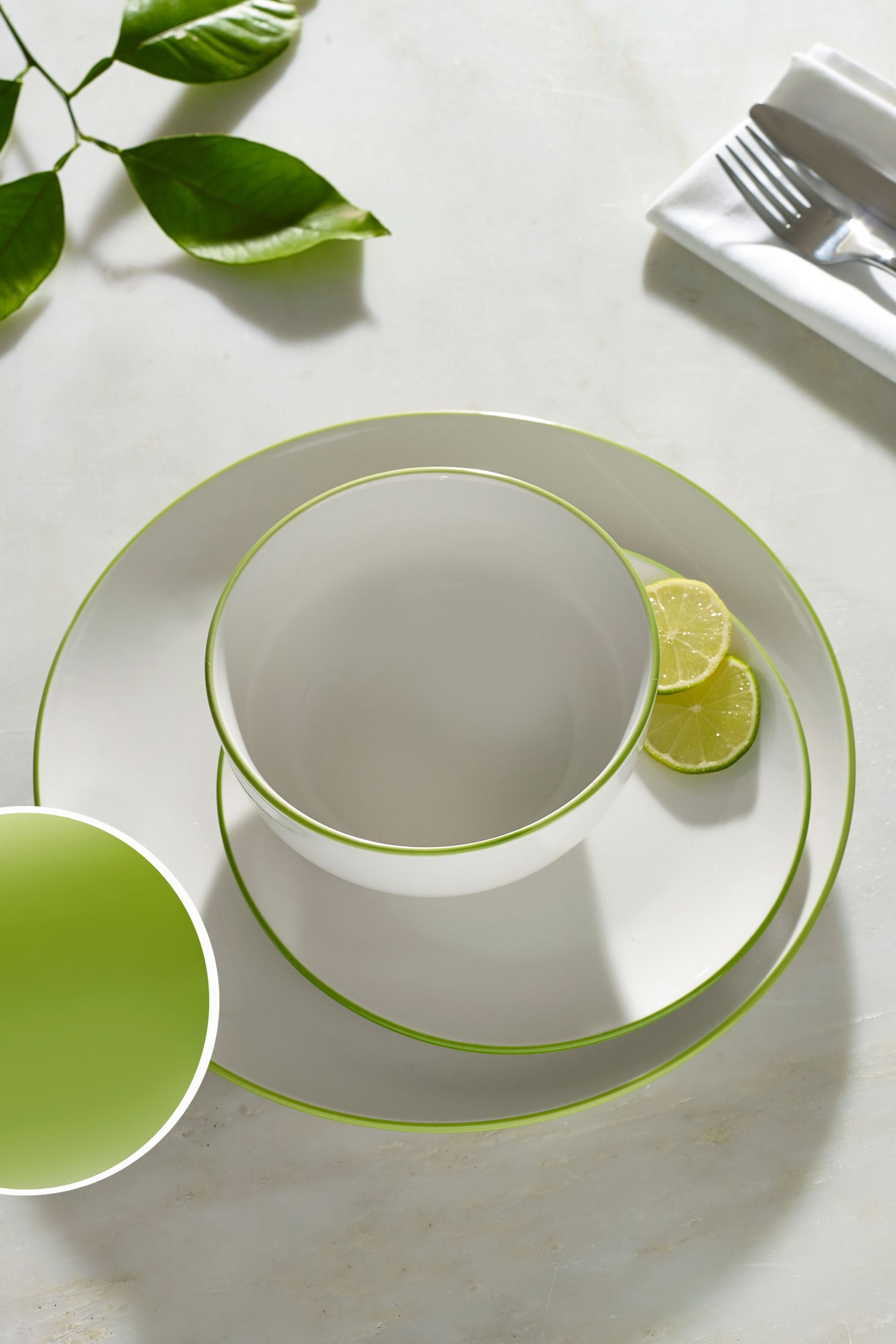 Lime green dinner set clearance