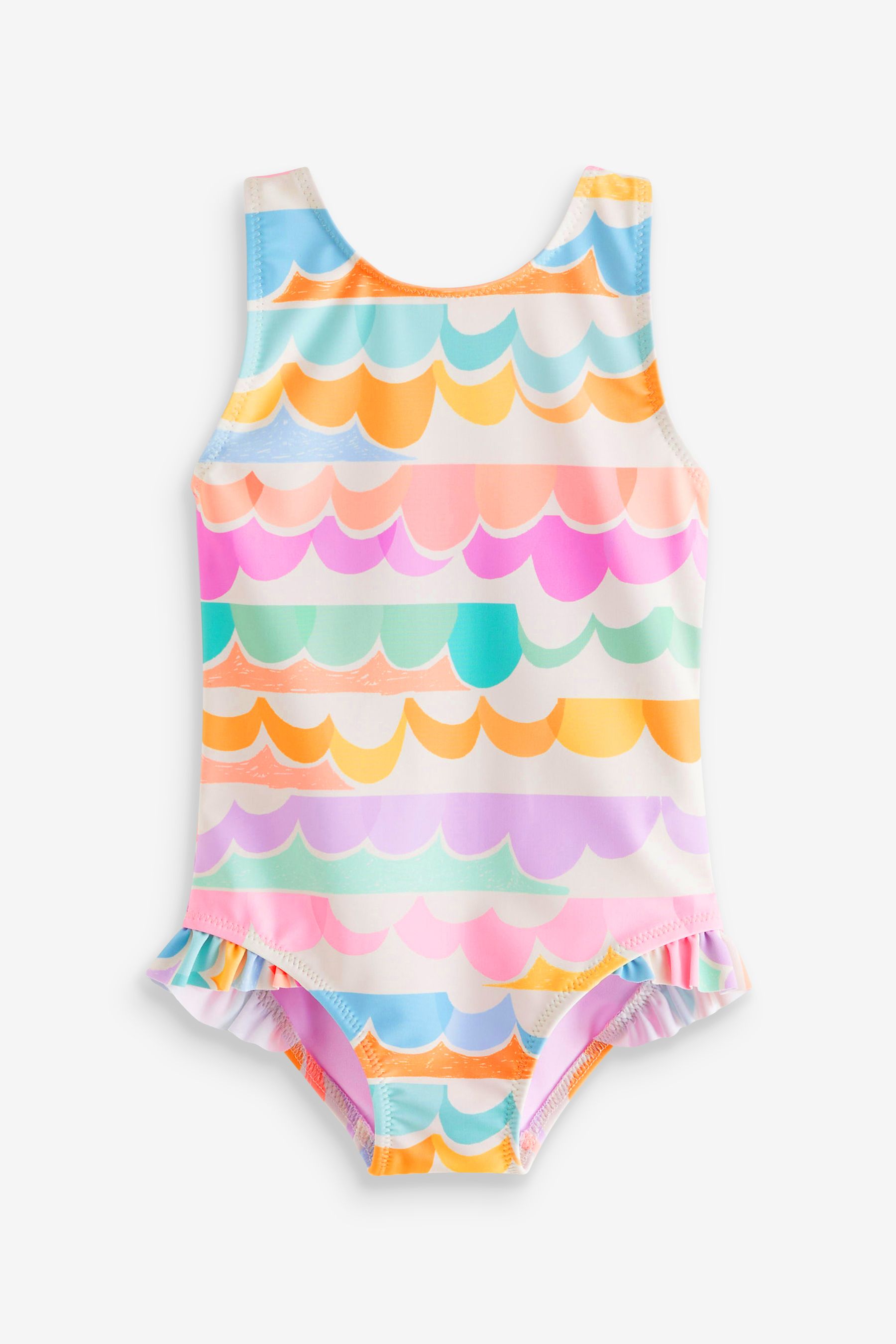 Rainbow one piece swimsuit top