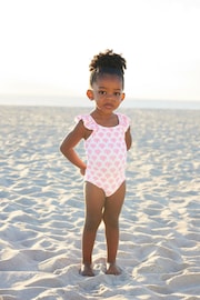 Pink Floral Frill Swimsuit (3mths-7yrs) - Image 2 of 7