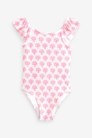 Pink Floral Frill Swimsuit (3mths-7yrs) - Image 5 of 7