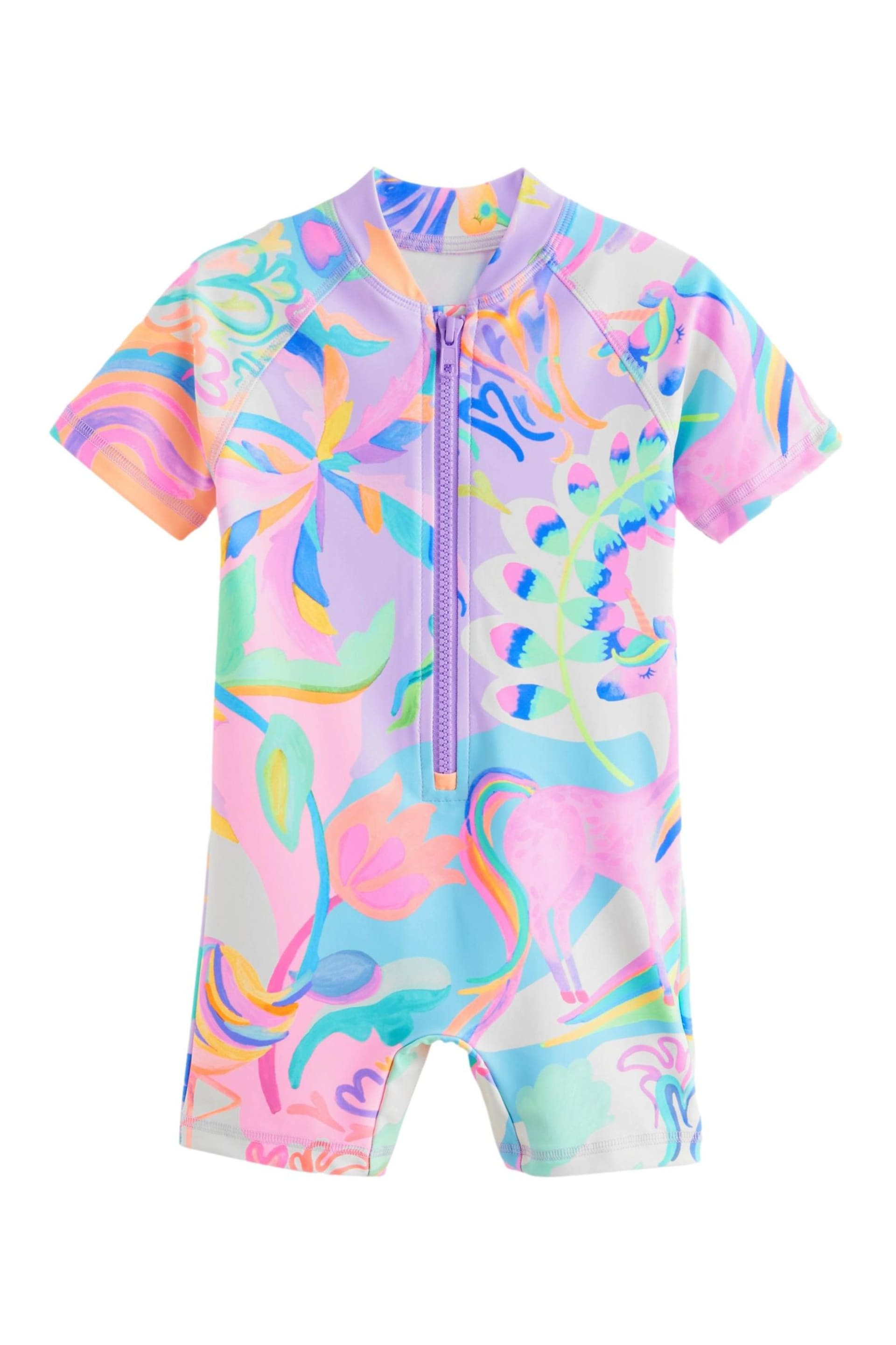 Multi Bright Unicorn Sunsafe Swimsuit (3mths-7yrs) - Image 6 of 8