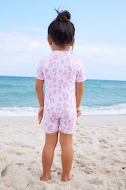 Purple Animal Print Sunsafe Swimsuit (3mths-7yrs) - Image 2 of 7