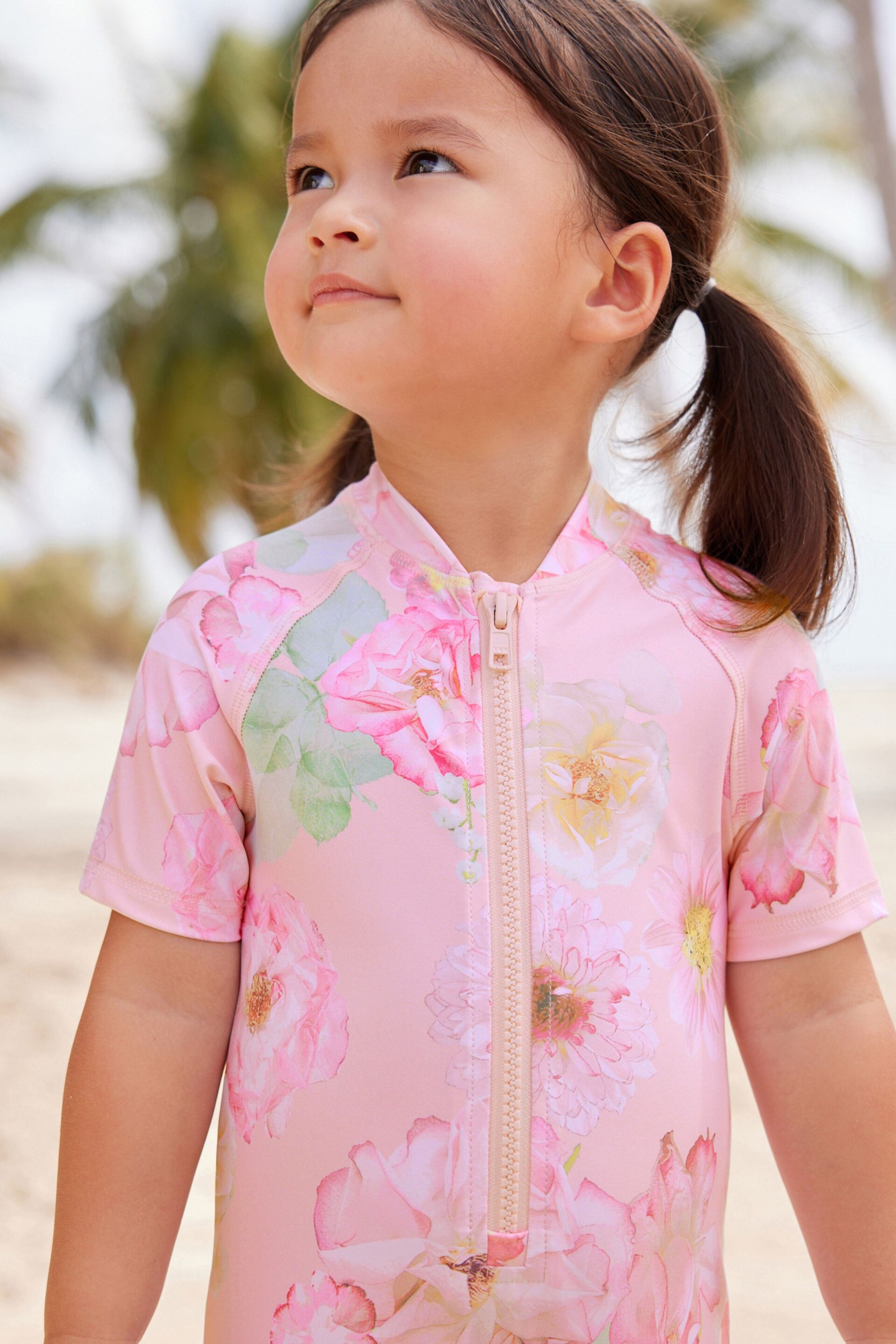 Pink Floral Sunsafe Swimsuit (3mths-7yrs) - Image 4 of 8