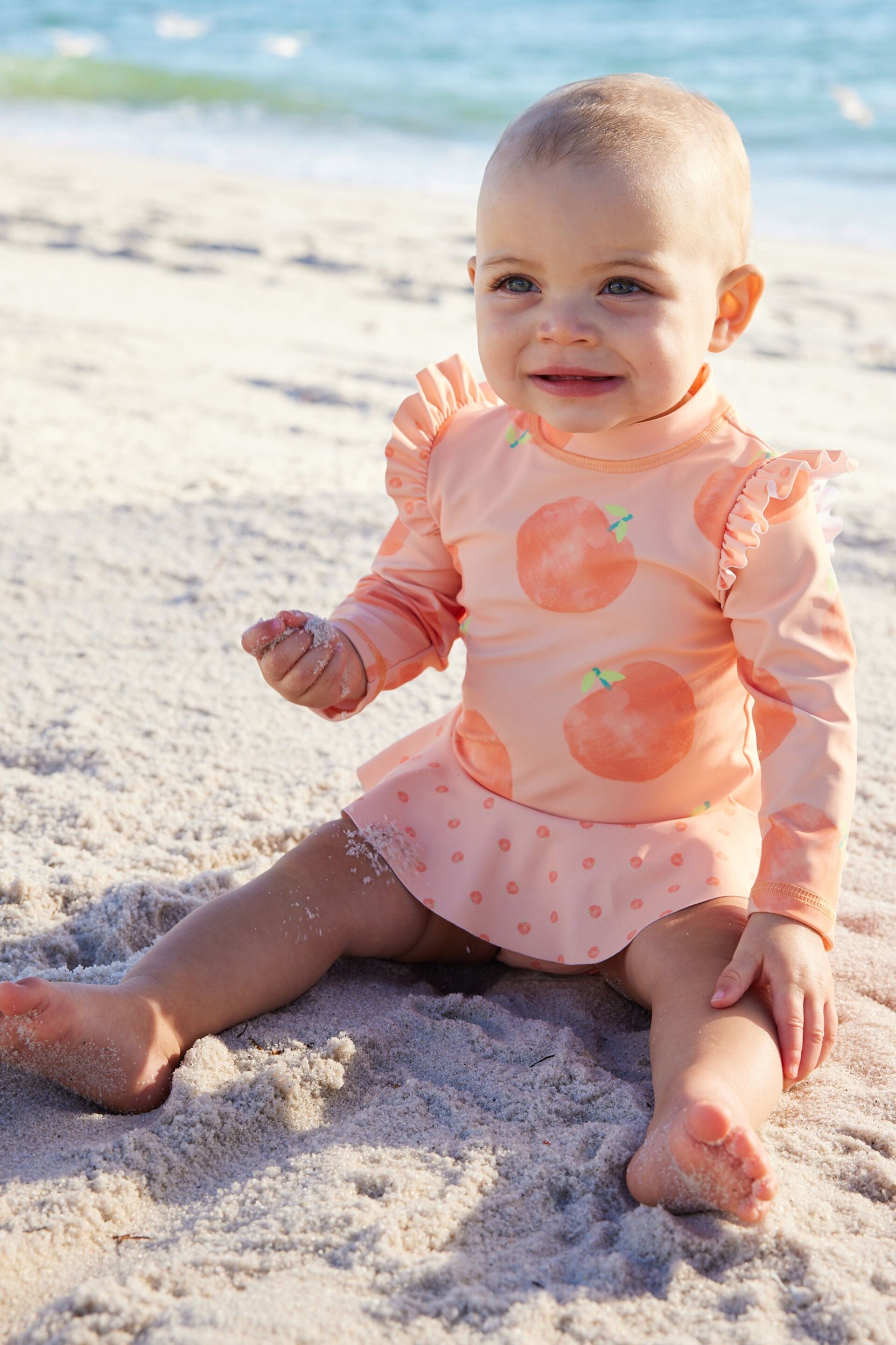 Orange Peach Sunsafe Swim 2 Piece Set (0mths-3yrs) - Image 1 of 9