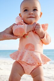 Orange Peach Sunsafe Swim 2 Piece Set (0mths-3yrs) - Image 6 of 9