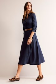 Boden Blue Laura Jersey Midi Shirt Dress - Image 3 of 5