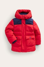 Boden Red Lined Padded Winter Coat - Image 1 of 4