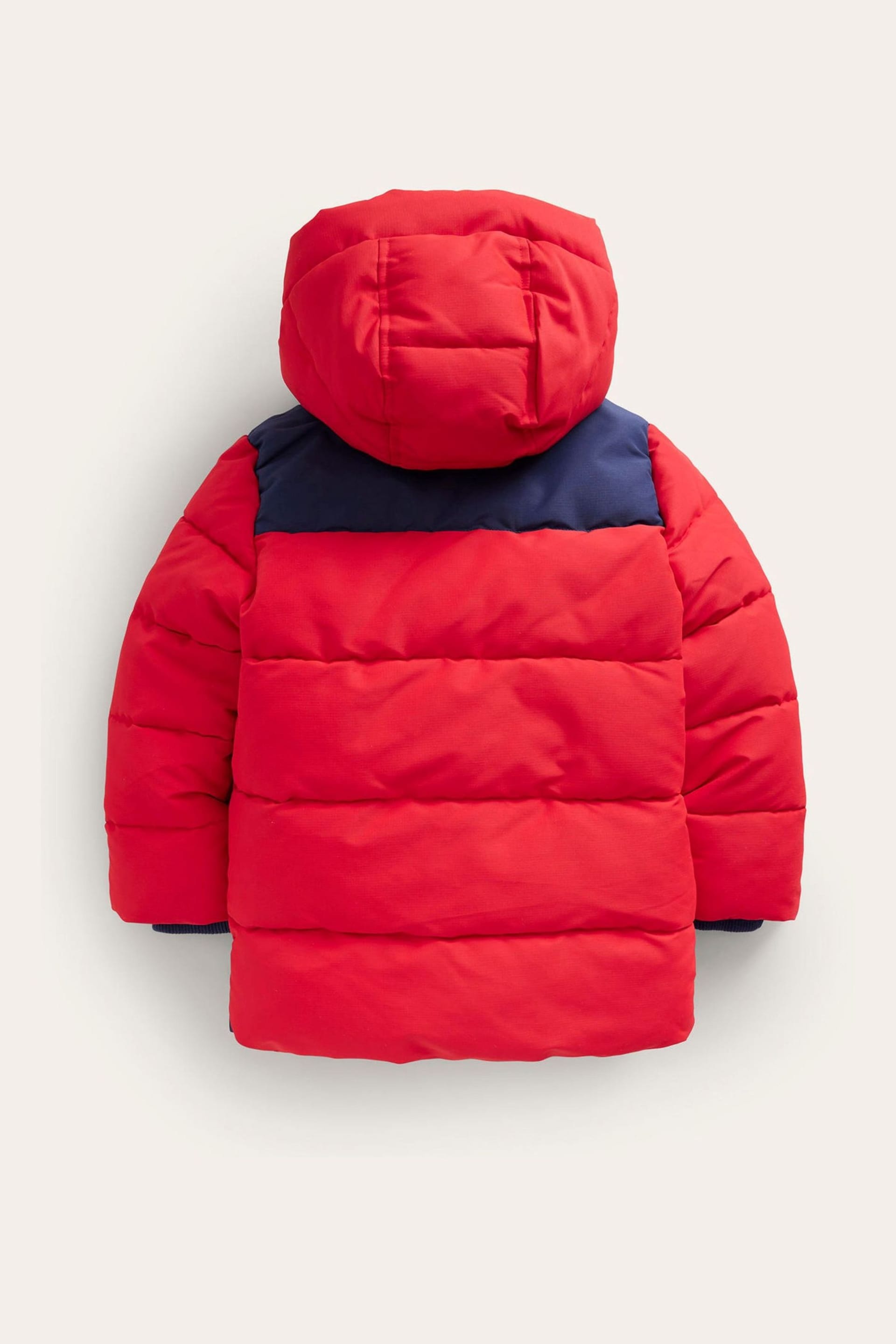 Boden Red Lined Padded Winter Coat - Image 2 of 4