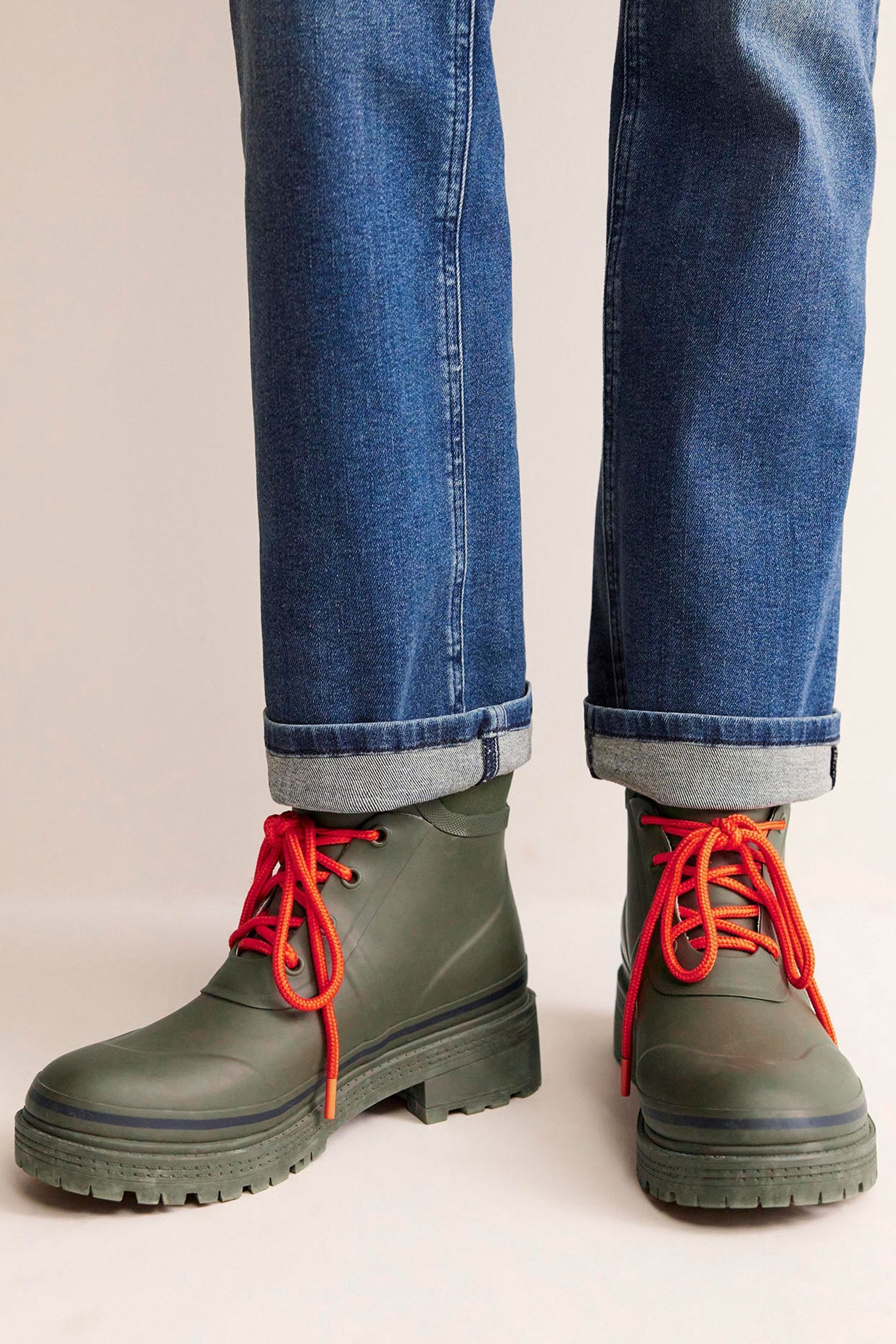 Lace up welly boots sales