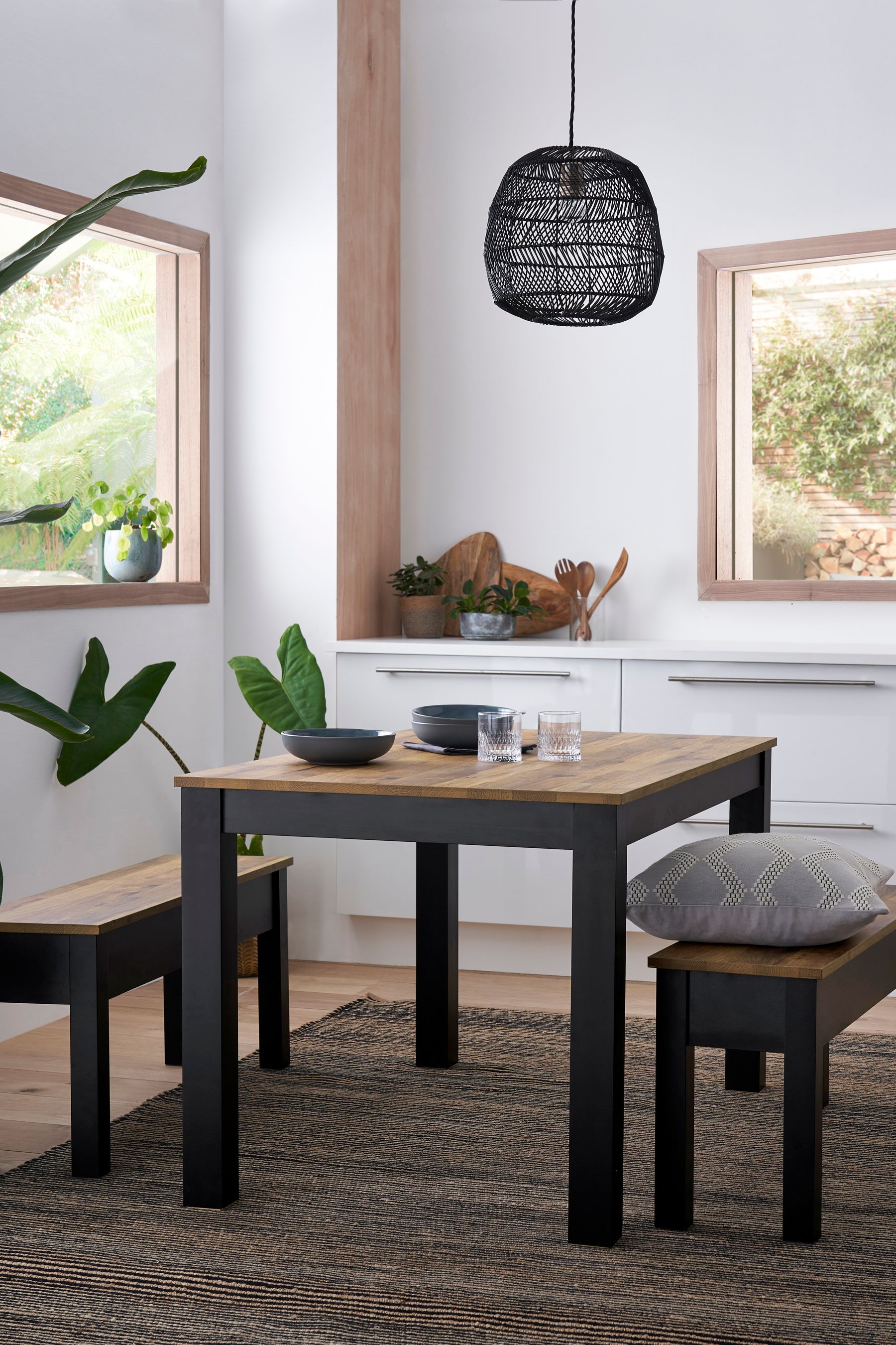Next bronx table and bench set outlet