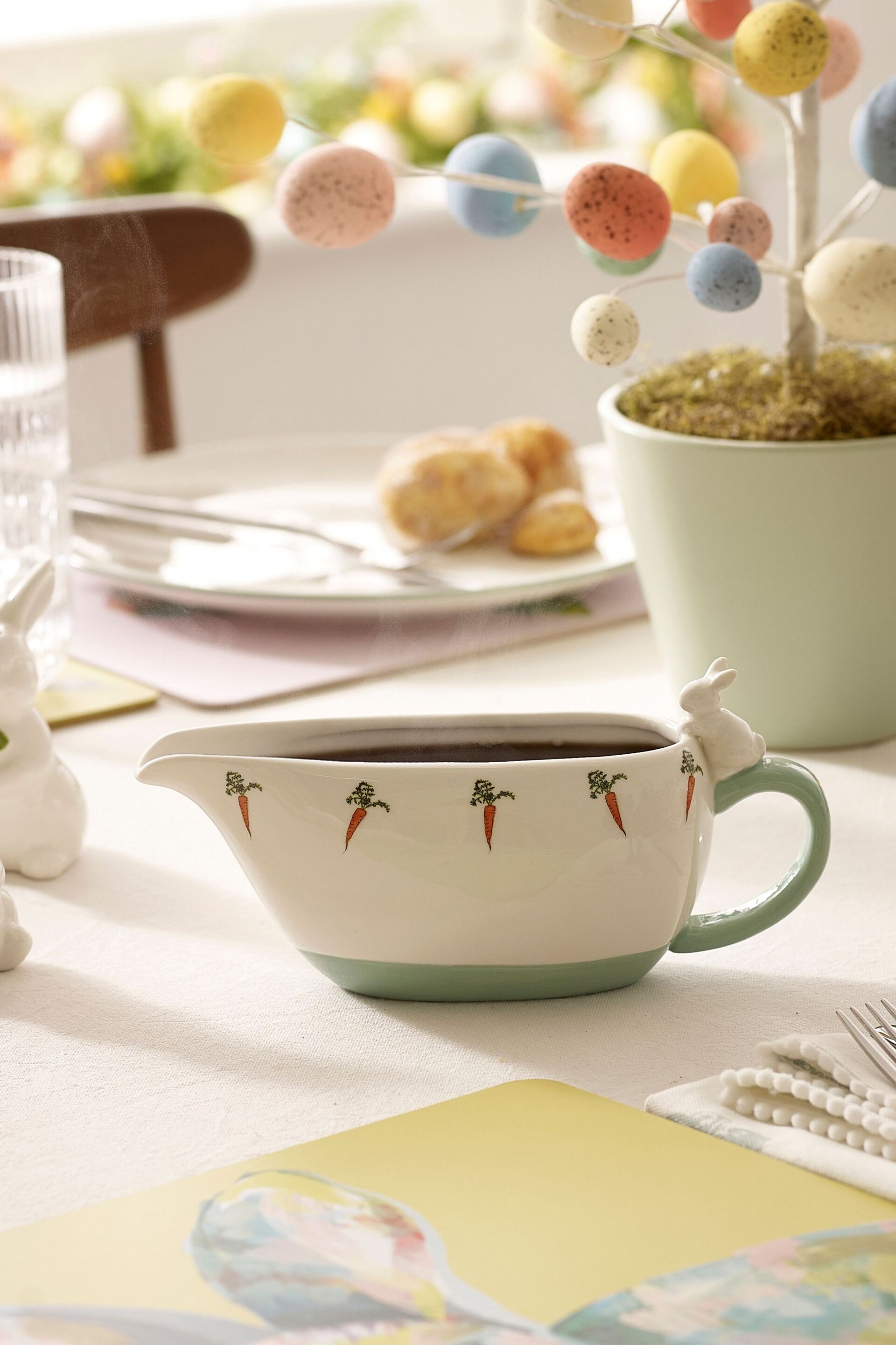 White Bunny Gravy Boat - Image 1 of 5