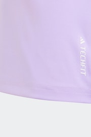 adidas Purple Sportswear Aeroready Techfit Kids Tank Top - Image 4 of 5