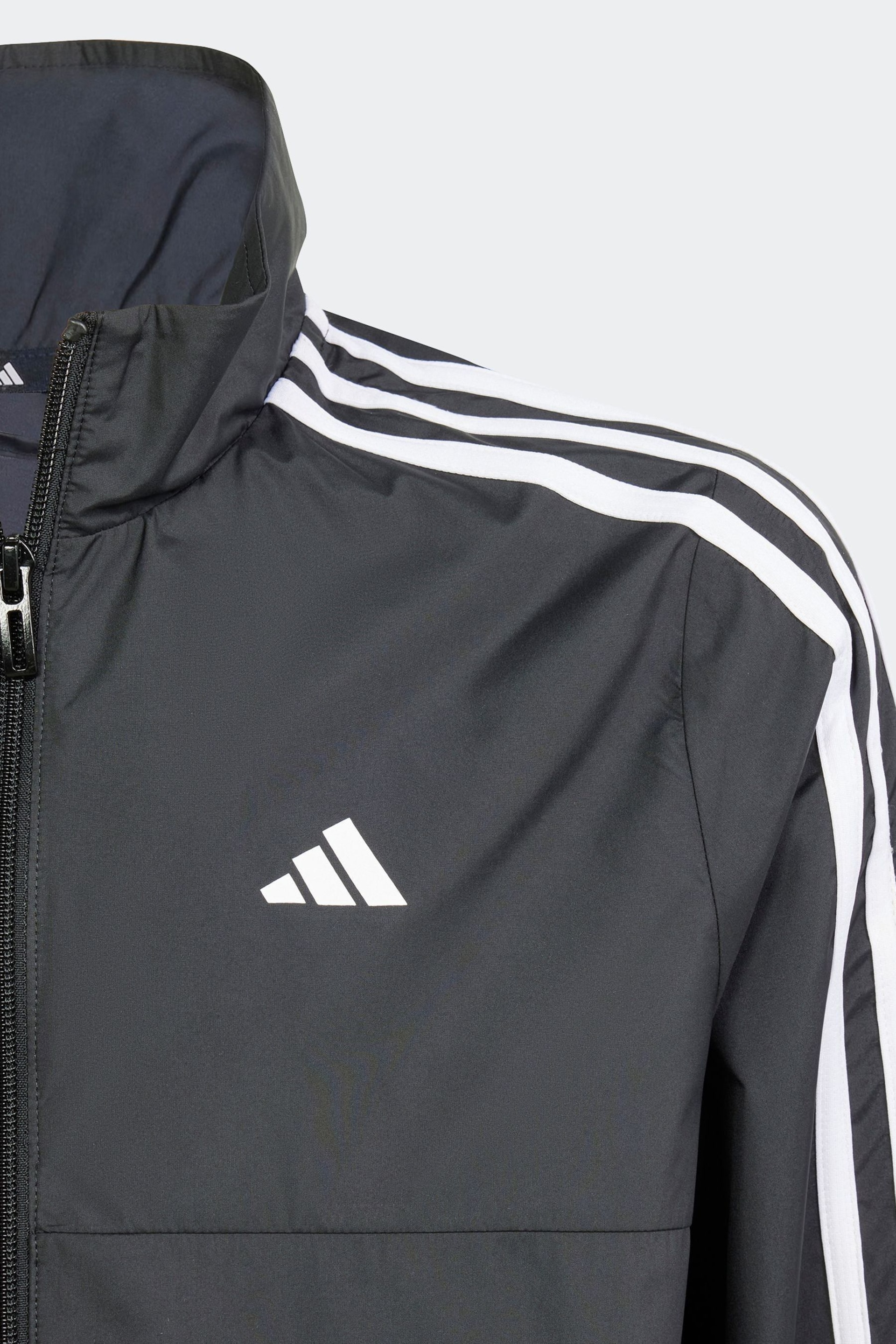 adidas Black Kids Train Essentials Full-Zip Hooded Jacket - Image 5 of 5