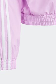 adidas Purple Kids Sportswear Train Essentials Full Zip Hooded Jacket - Image 5 of 5