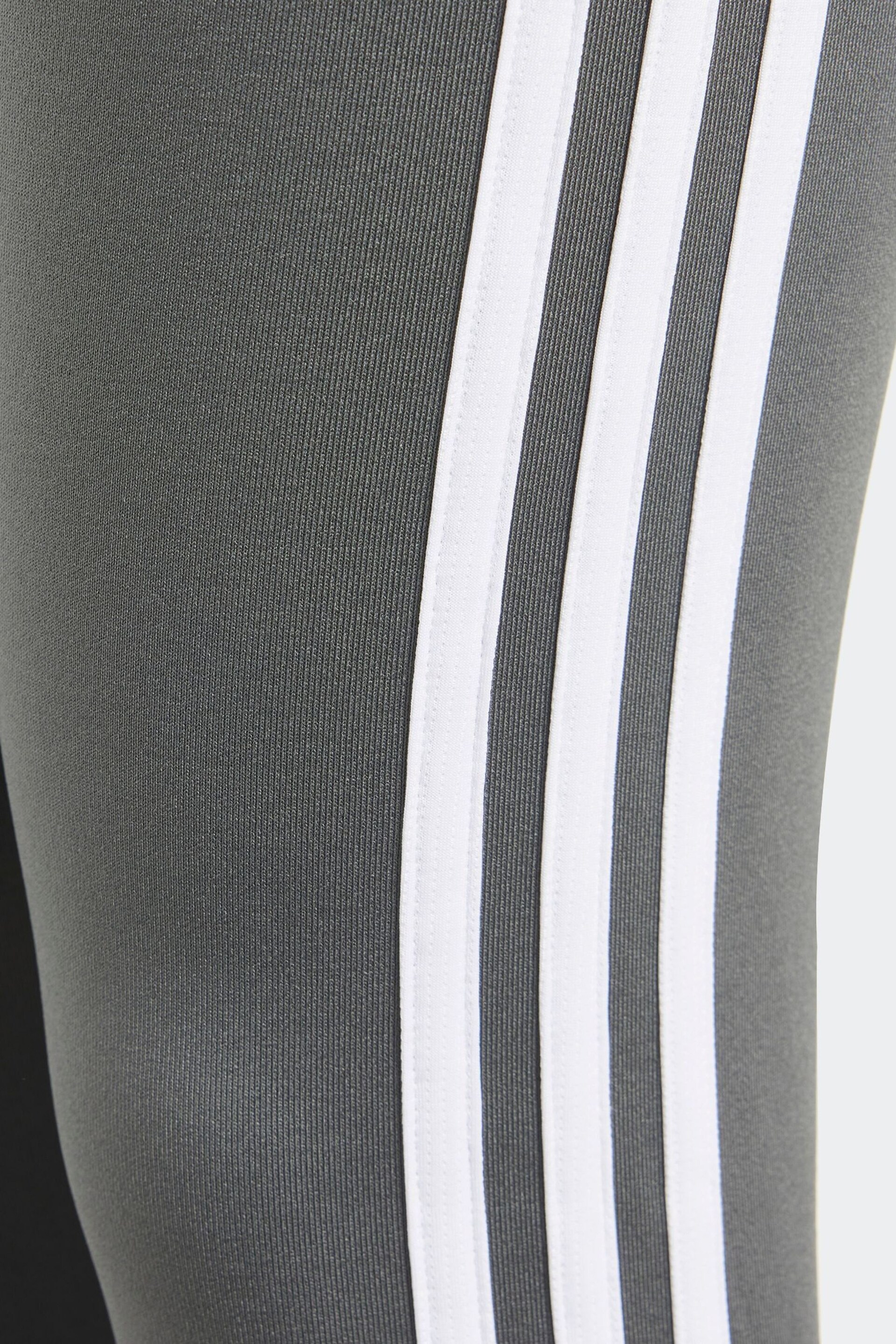 adidas Grey Sportswear Essentials Aeroready 3-Stripes High Waisted Leggings - Image 10 of 10