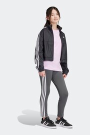 adidas Grey Sportswear Essentials Aeroready 3-Stripes High Waisted Leggings - Image 3 of 10