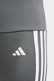 adidas Grey Sportswear Essentials Aeroready 3-Stripes High Waisted Leggings - Image 9 of 10