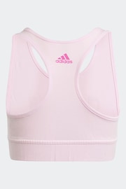 adidas Pink Essentials Linear Logo Cotton Bra Top - Image 2 of 5