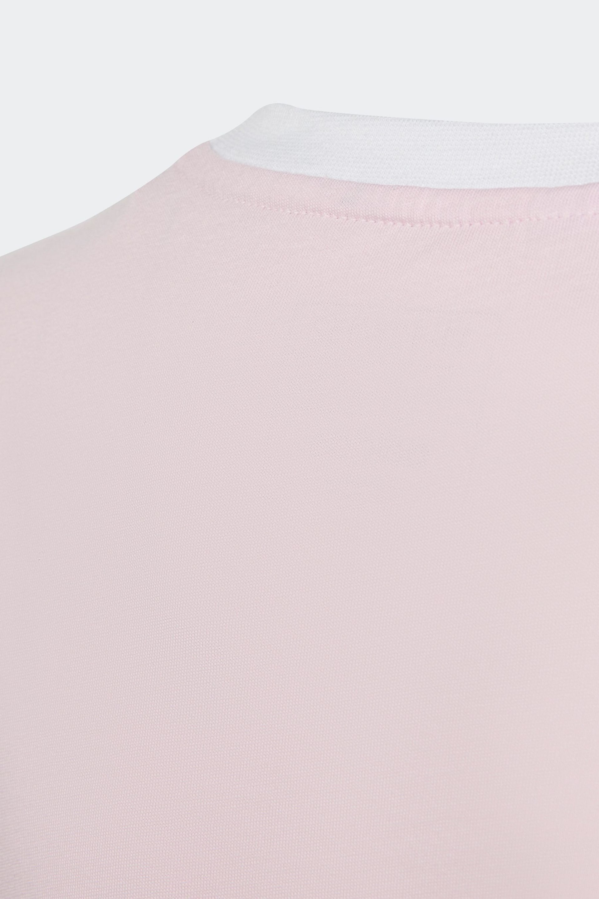 adidas Pink 3-Stripe Essential Boyfriend Fit T-Shirt - Image 14 of 15