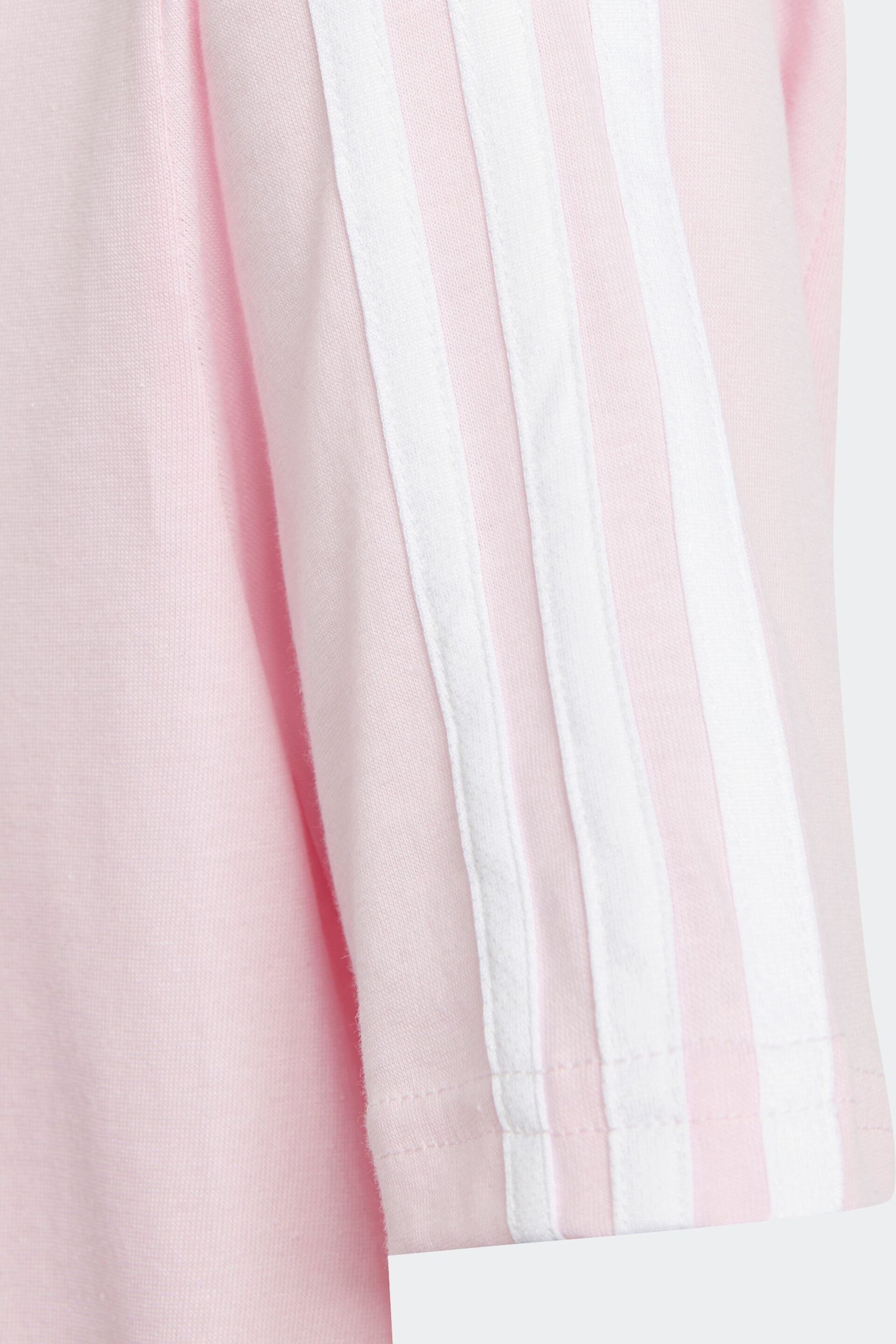 adidas Pink 3-Stripe Essential Boyfriend Fit T-Shirt - Image 15 of 15