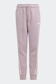 adidas Purple Sportswear Future Icons 3-Stripes Cotton Joggers - Image 1 of 5