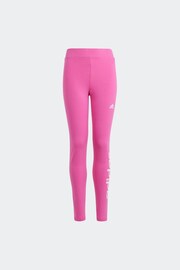 adidas Pink Sportswear Essentials Linear Logo Cotton Leggings - Image 1 of 5