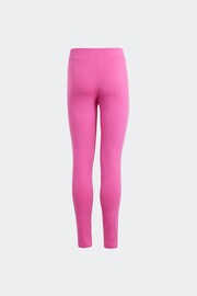 adidas Pink Sportswear Essentials Linear Logo Cotton Leggings - Image 2 of 5