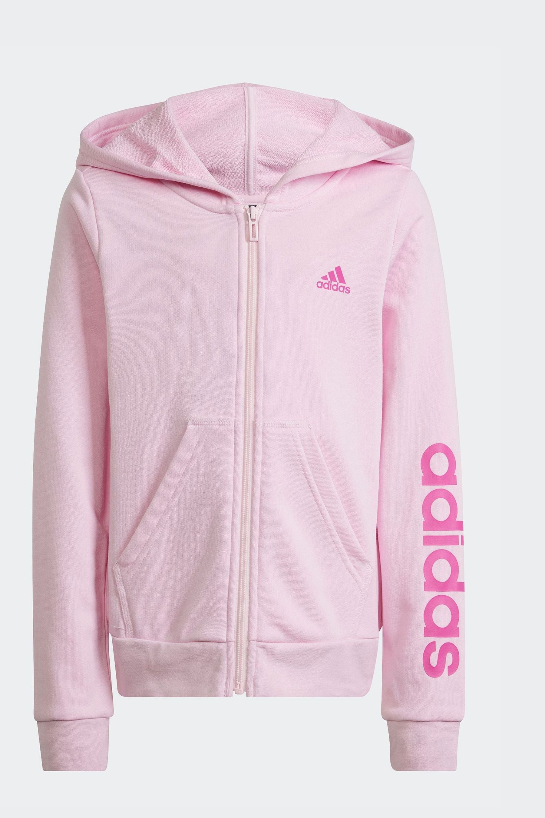 Adidas pink zip up jacket online