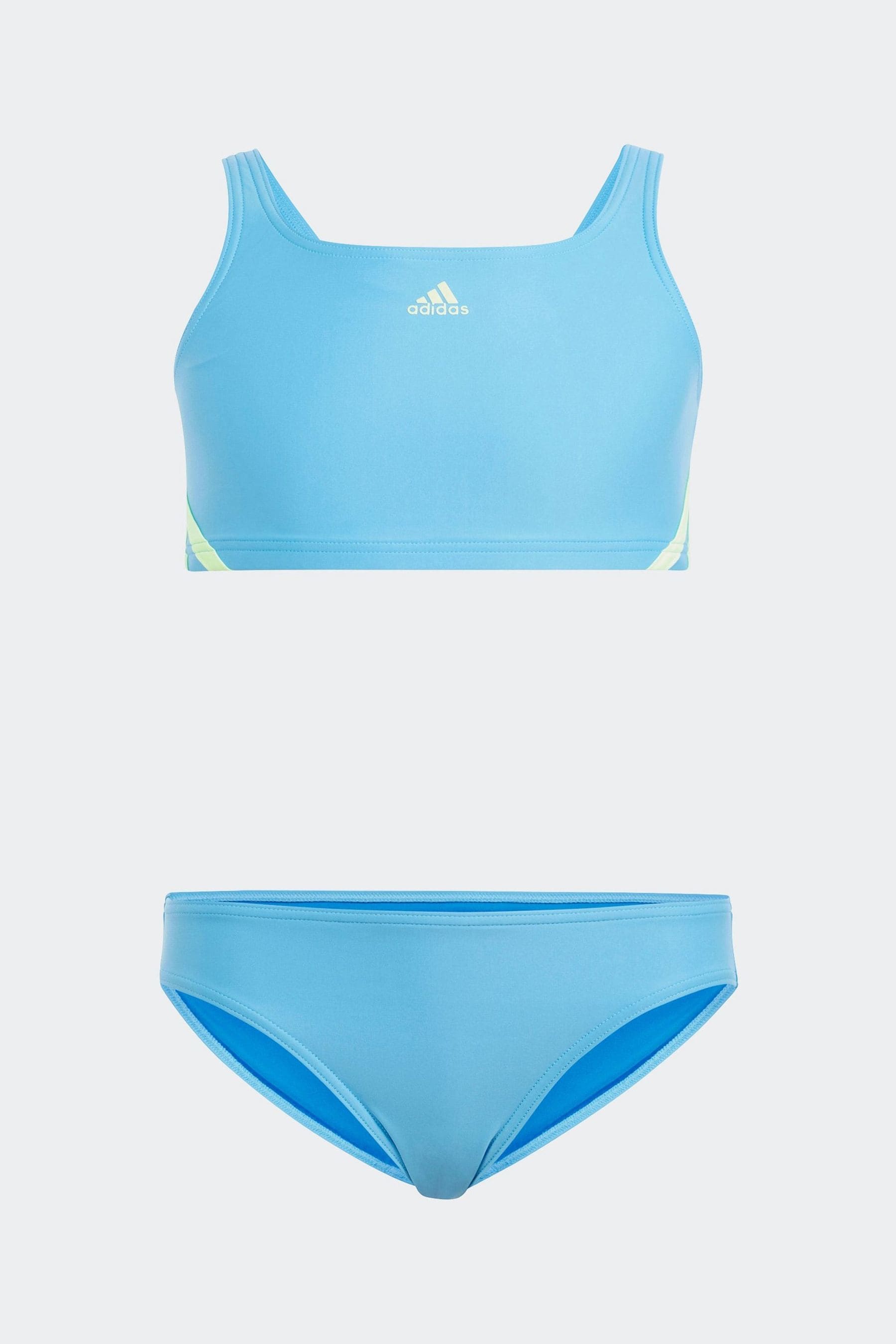 adidas Blue Kids Performance Sportswear 3 Stripes Bikini