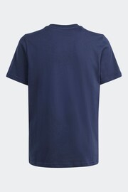 adidas Blue Kids Sportswear Animal Print Graphic T-Shirt - Image 4 of 7