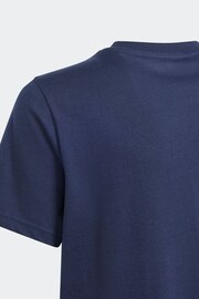 adidas Blue Kids Sportswear Animal Print Graphic T-Shirt - Image 5 of 7