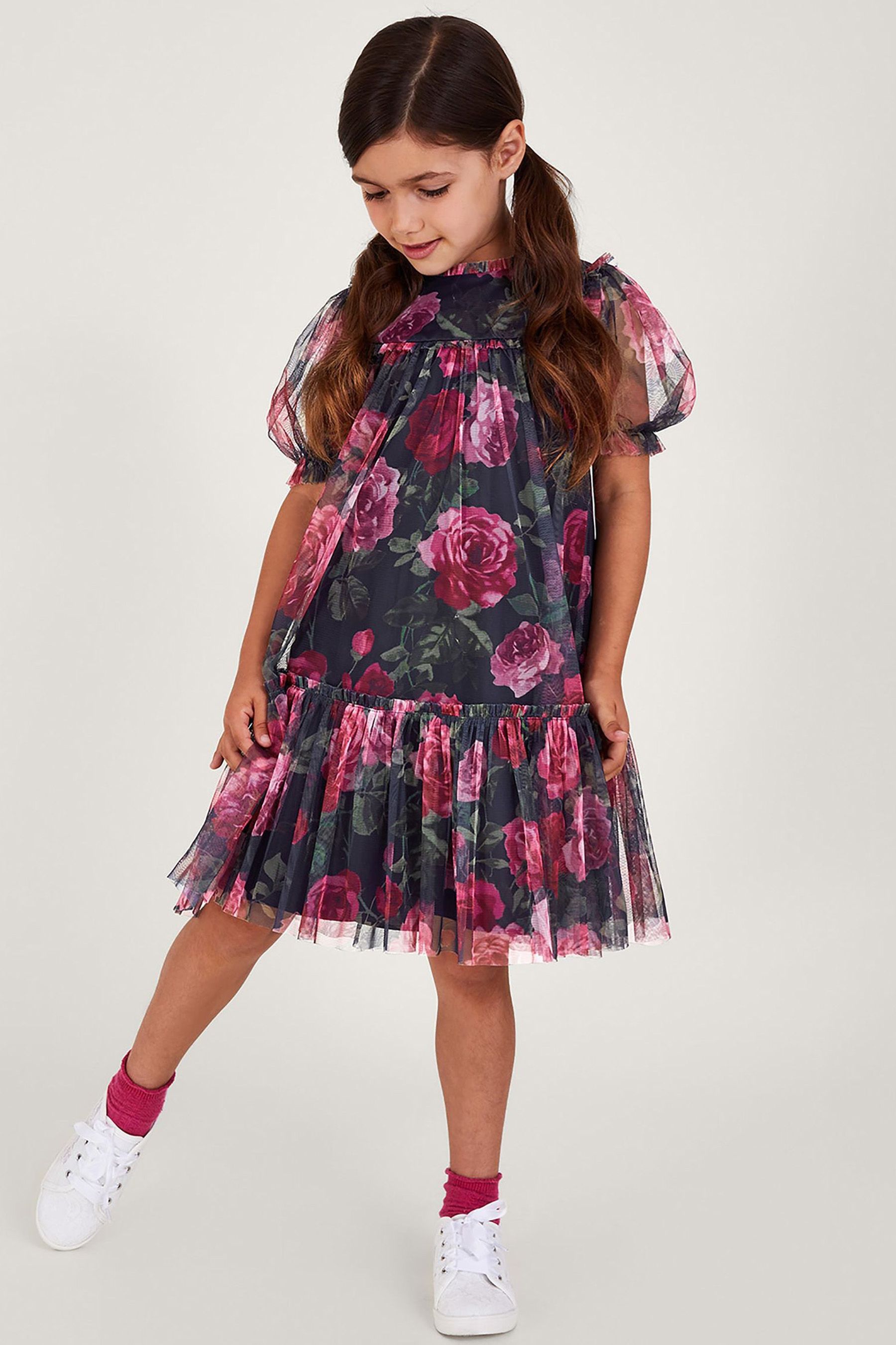 Buy Monsoon Blue Coco Rose Occasion Tunic Dress from Next Luxembourg