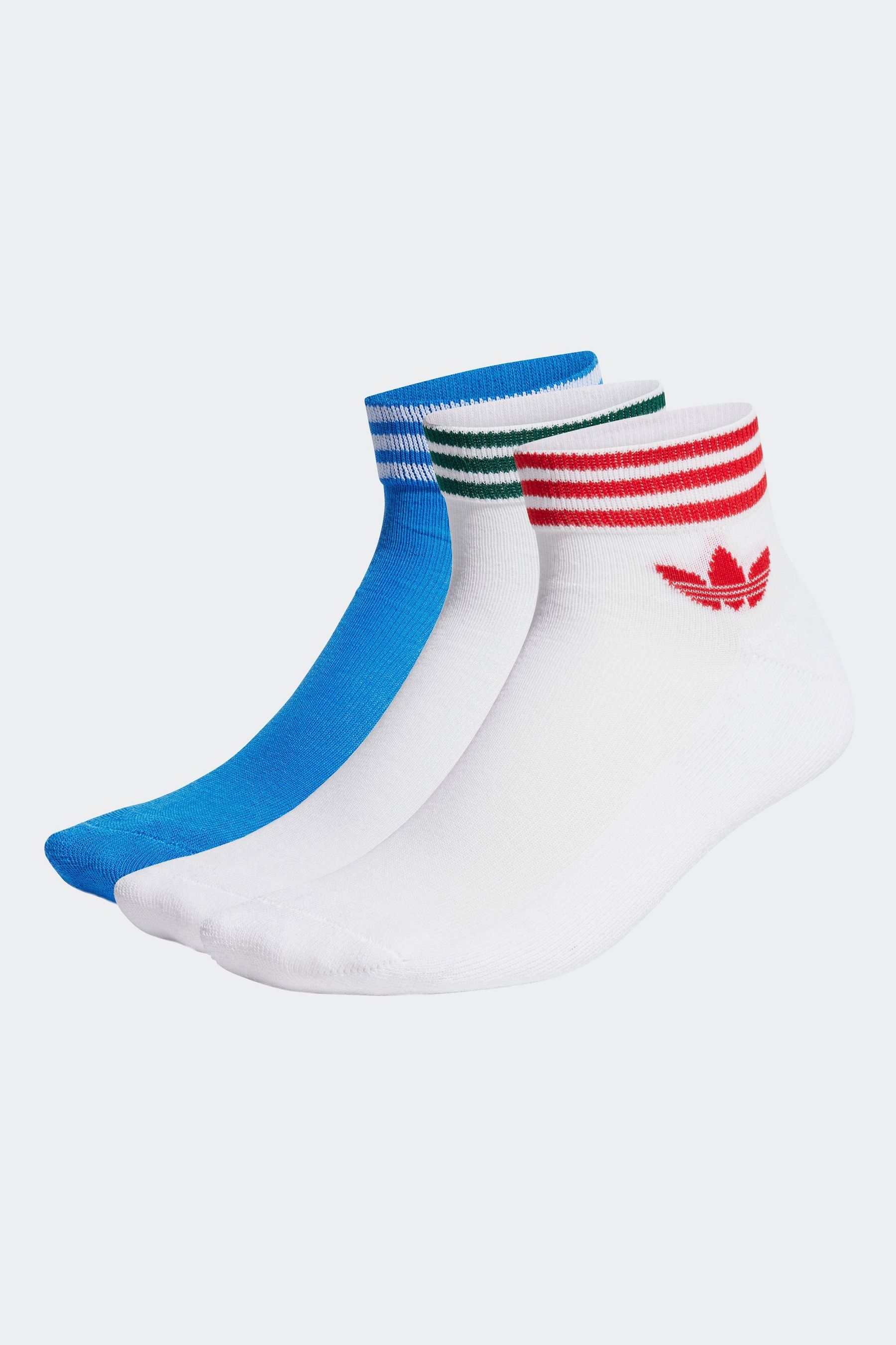 Buy adidas originals Blue adidas Originals Island Club Trefoil Ankle Socks 3 Pairs from Next Oman