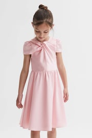 Reiss Pink Maria Junior Knot Detail Dress - Image 4 of 6