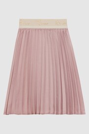 Reiss Pink Ezra Junior Pleated Elasticated Skirt - Image 2 of 6