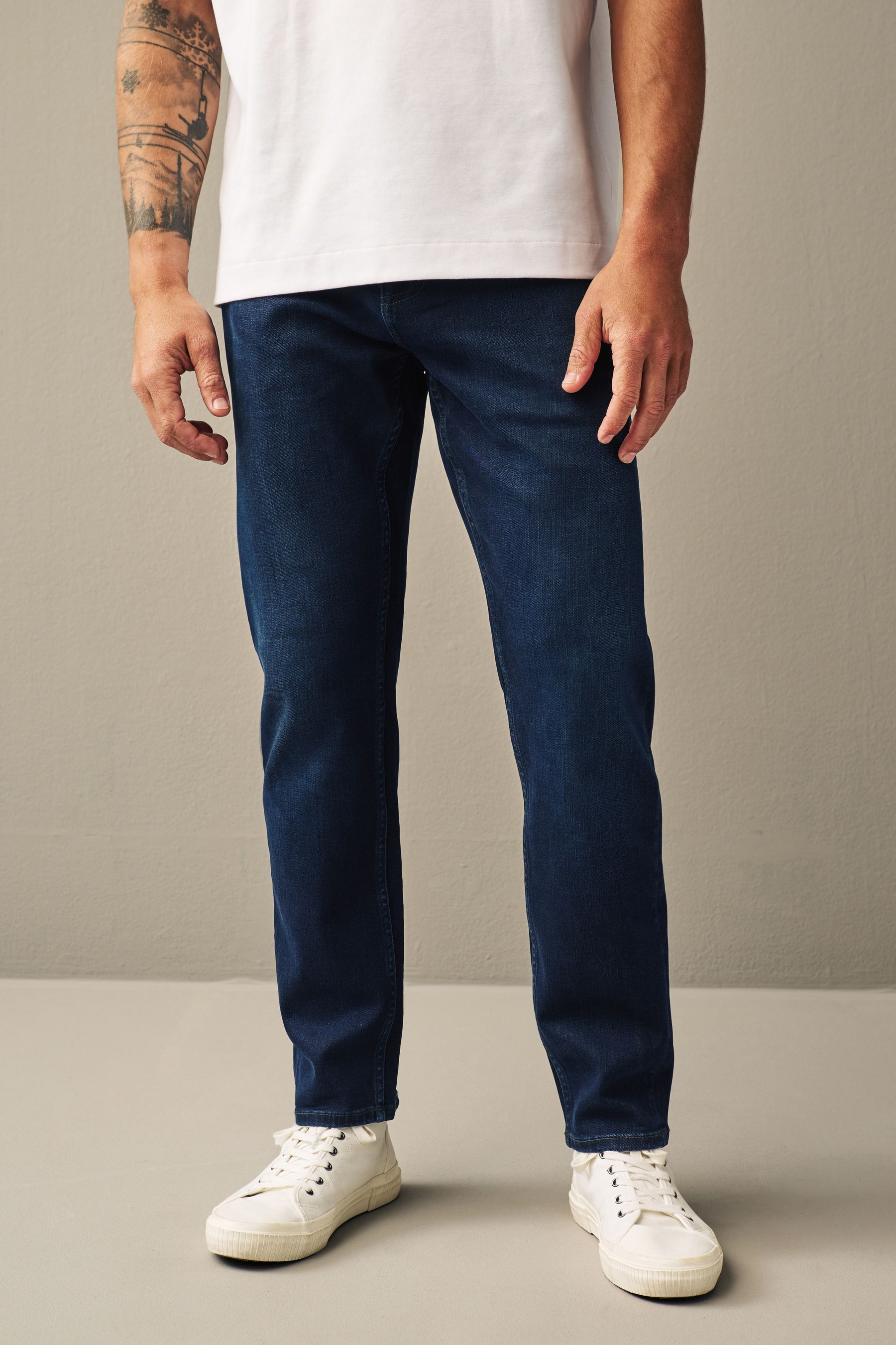Buy Blue Dark Slim Fit Vintage Stretch Authentic Jeans from Next Armenia