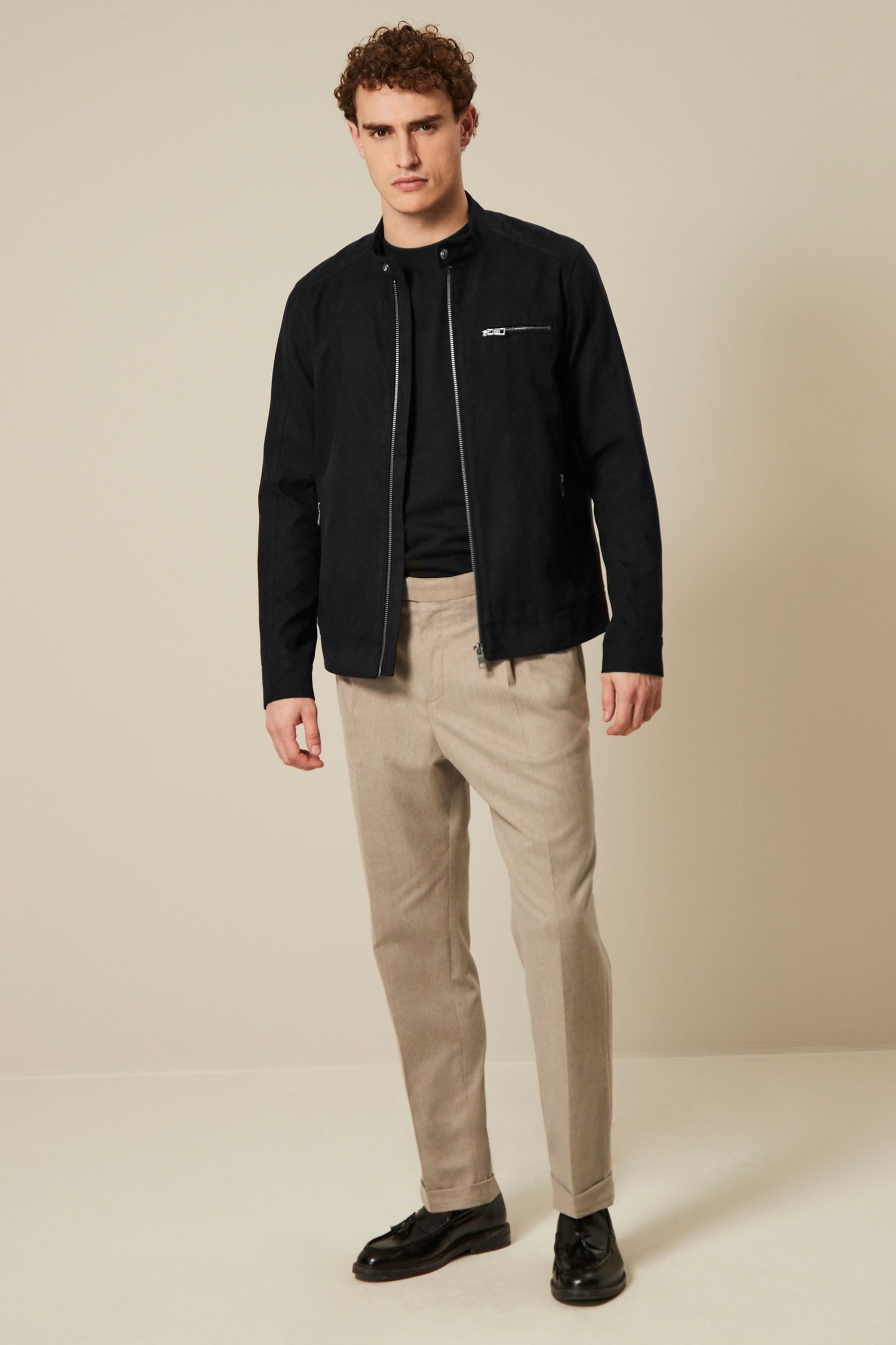 Superdry premium suede racer jacket top