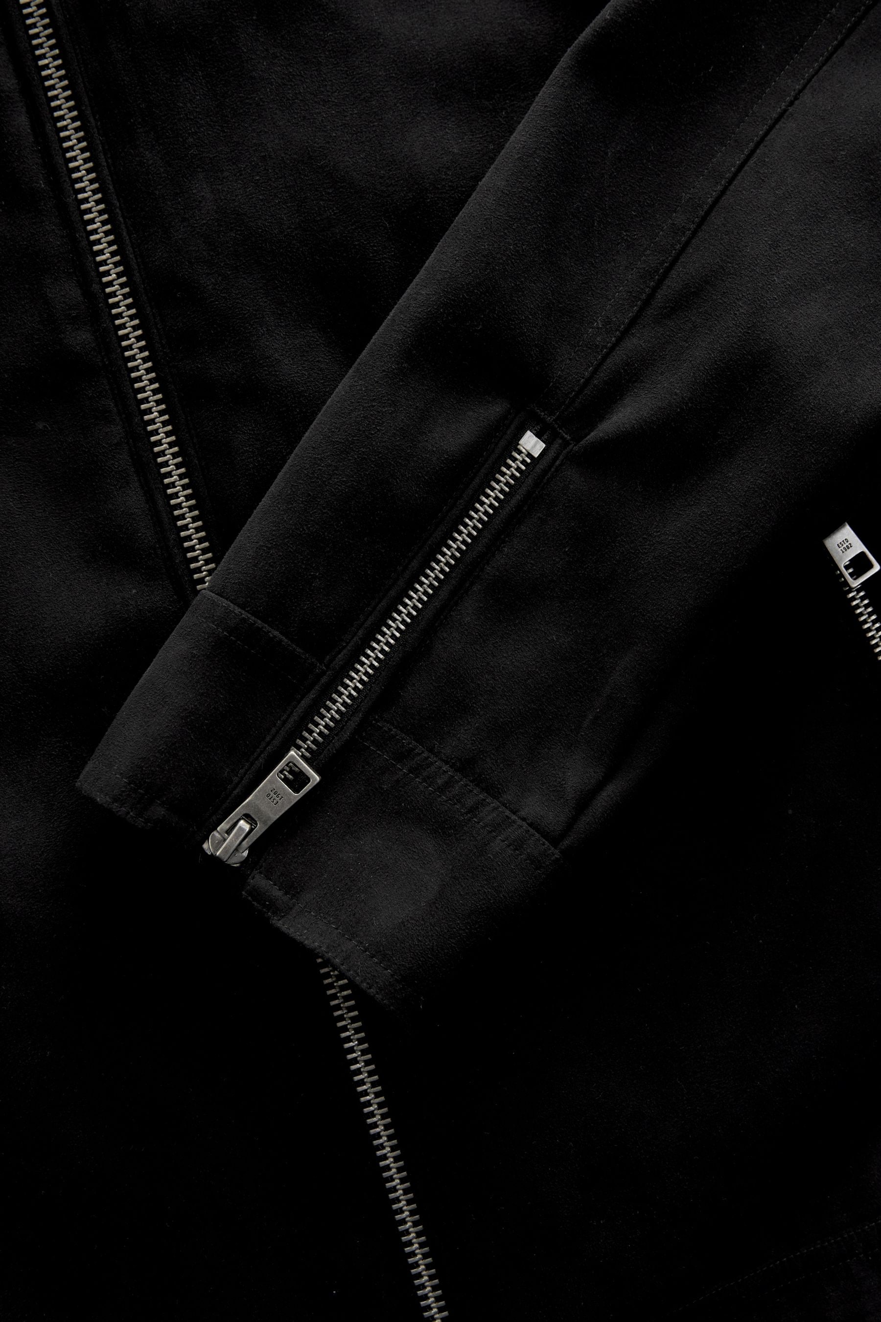 Suede zipper jacket 2025