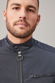 Blue Shower Resistant Racer Jacket - Image 6 of 17