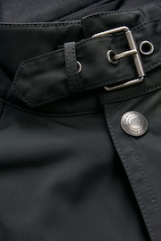 Black Shower Resistant Biker Jacket - Image 11 of 12